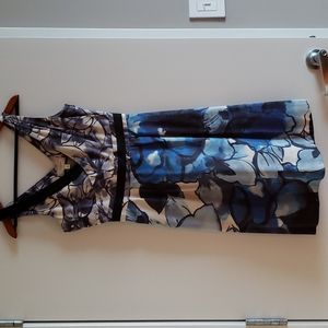 Moulinette Soeurs (Anthropologie) blue floral dress, size 2